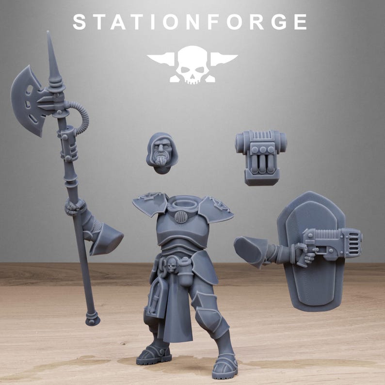 Vodalites Purifiers | Station Forge 16k Resin Miniatures | 28mm 32mm Tabletop Wargaming | Unpainted image 5