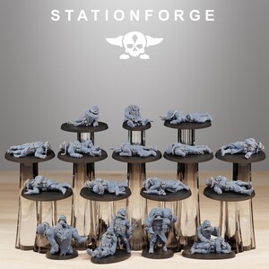 Grimguard The Fallen / Station Forge 16k Miniaturas de resina / 28 mm 32 mm Juegos de guerra de mesa / Sin pintar imagen 2