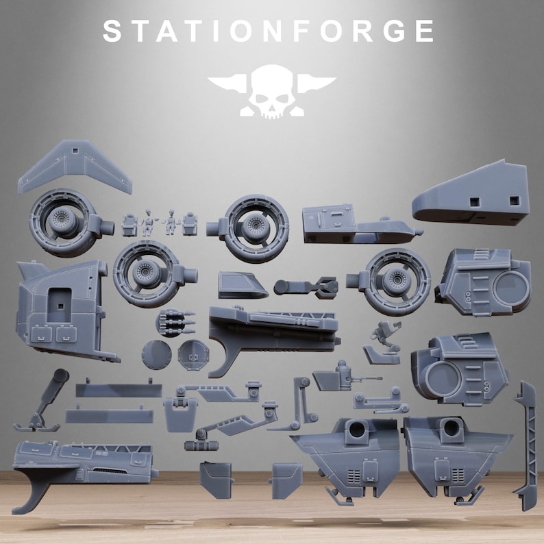 Freeguard Skycrane | Station Forge 16k Resin Miniatures | 28mm 32mm Tabletop Wargaming | Unpainted image 10