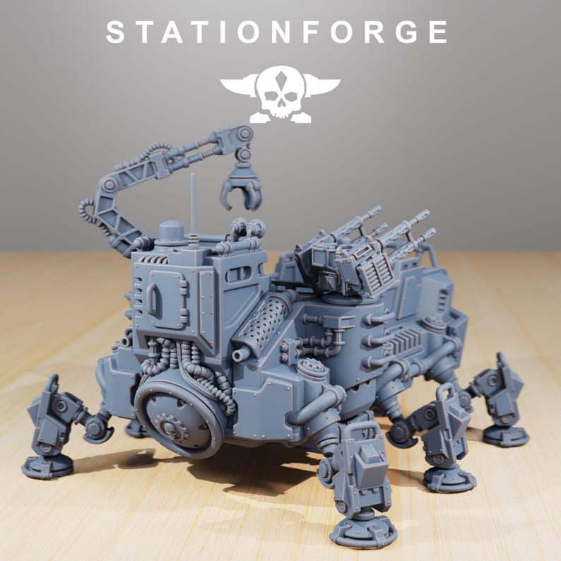 Tanque de transporte de carroñeros / Station Forge 16k Miniaturas de resina / 28 mm 32 mm Juegos de guerra de mesa / Sin pintar imagen 6