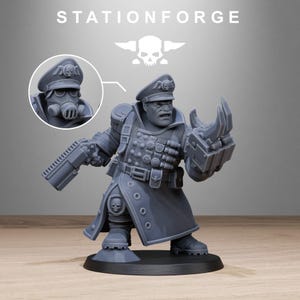 Freeguard Mutant Officer | Station Forge 16k Resin Miniatures | 28mm 32mm Tabletop Wargaming | Unpainted image 8