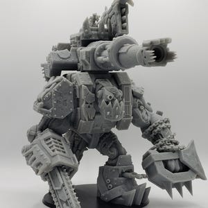 Orks Orkaz Mega Steppa | Station Forge 16k Resin Miniatures | 28mm 32mm Tabletop Wargaming | Unpainted image 9