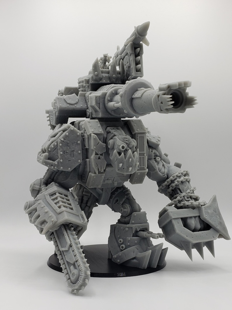 Orks Orkaz Mega Steppa | Station Forge 16k Resin Miniatures | 28mm 32mm Tabletop Wargaming | Unpainted image 9