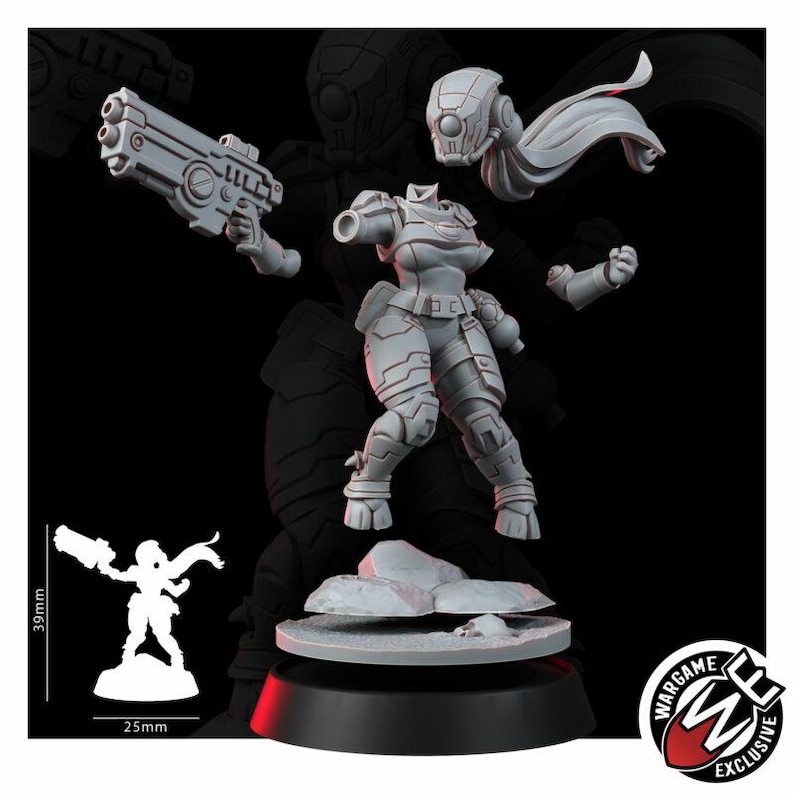 Coalition Trailseekers T1 | 16k hartsminiatyrer | 28 mm 32 mm bordsspel | Omålad bild 11