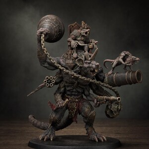 Rotfang Bell Rat | Station Forge 16k Resin Miniatures | 28mm 32mm Tabletop Wargaming | Unpainted image 1