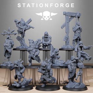 Marcadores de objetivo Grimguard / Miniaturas de resina Station Forge 16k / 28 mm 32 mm Juegos de guerra de mesa / Sin pintar imagen 2