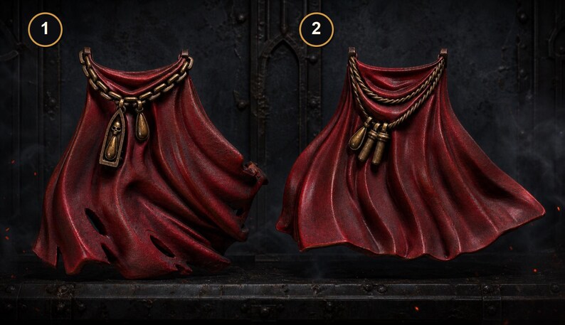 Crimson Lords - Grote mantels - 16k hars - GreyTide Studio - Bloed / Space Warriors / Onderdelen / Tabletop / Wargaming / Grimdark afbeelding 1