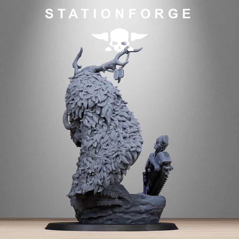 Druida Tecno Salvaje / Miniaturas de resina Station Forge 16k / 28 mm 32 mm para juegos de mesa / Sin pintar imagen 7