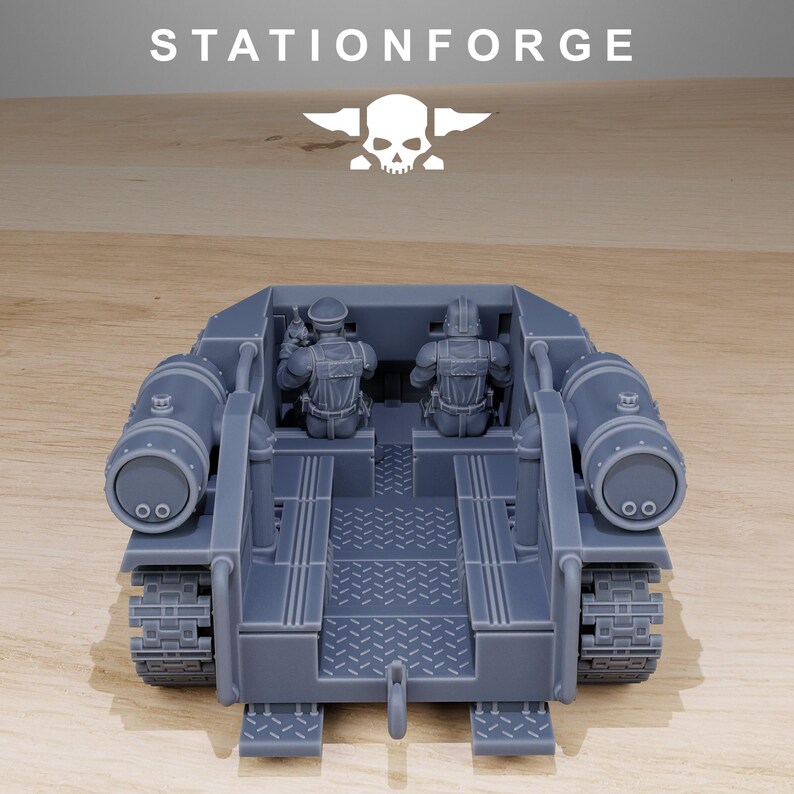 GrimGuard Tankette | Station Forge 16k Resin Miniatures | 28mm 32mm Tabletop Wargaming | Unpainted image 8