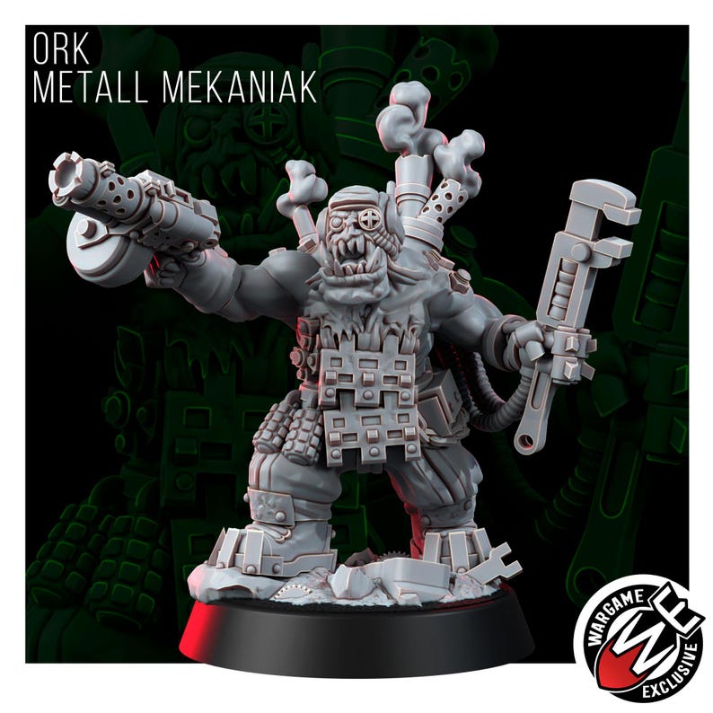 Ork Metall Mekaniak | 16k Resin Miniatures | 28mm 32mm Tabletop Wargaming | Unpainted image 5