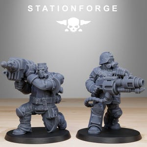 Grimguard Armored Squad Reborn | Station Forge 16k Resin Miniatures | 28mm 32mm Tabletop Wargaming | Unpainted image 5