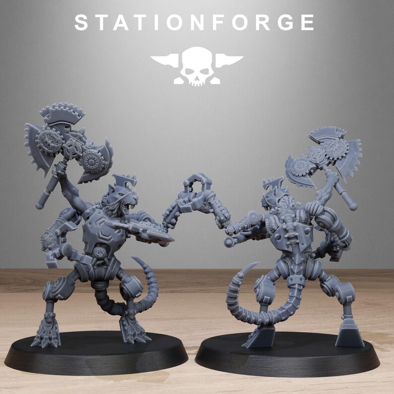 Raticus Technoclaw | Station Forge 16k Resin Miniatures | 28mm 32mm Tabletop Wargaming | Unpainted image 10