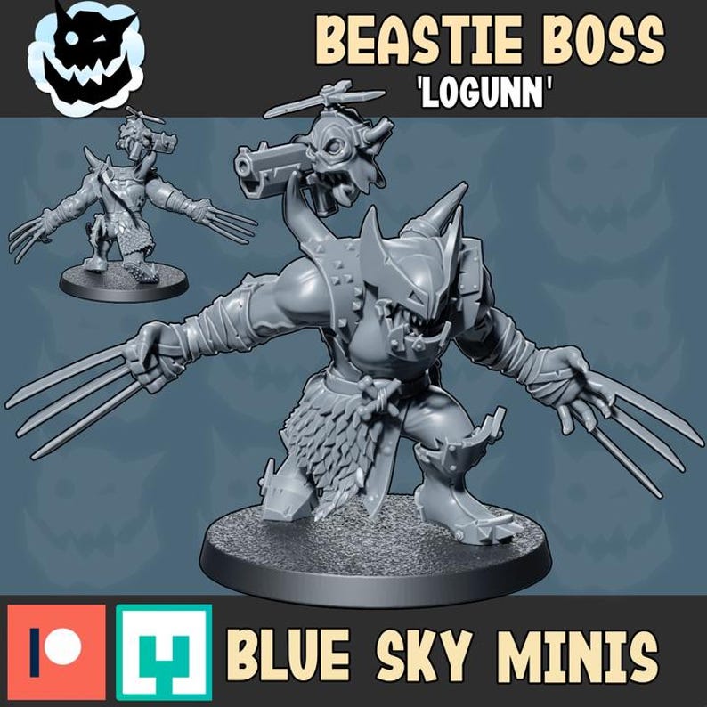 Logunn - Orc Character - 16k Resin - Orcs / Tabletop / Wargaming / Grimdark image 4