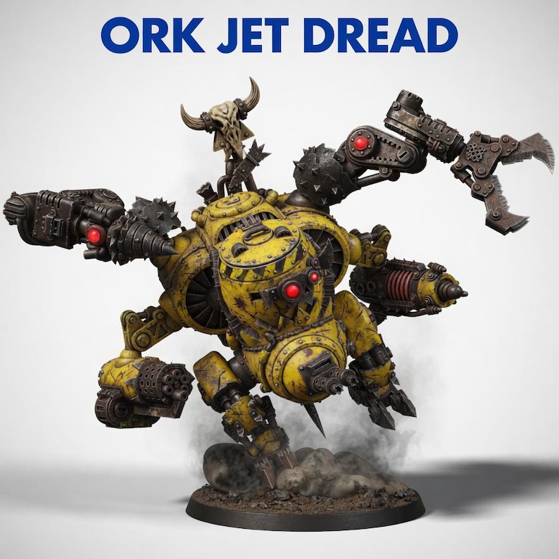 Dreadnought a Jato Ork | Miniaturas de Resina 16k | 28 mm 32 mm para Jogos de Mesa | Sem Pintura imagem 1