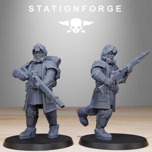 Royalguard Patrol | Station Forge 16k Resin Miniatures | 28mm 32mm Tabletop Wargaming | Unpainted image 7