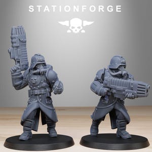 Grimguard Bombardiers | Station Forge 16k Resin Miniatures | 28mm 32mm Tabletop Wargaming | Unpainted image 3
