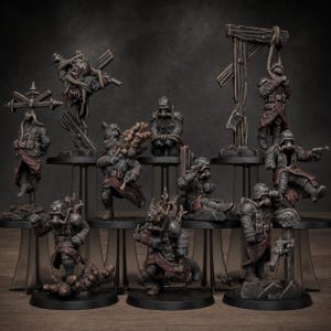 Marcadores de objetivo Grimguard / Miniaturas de resina Station Forge 16k / 28 mm 32 mm Juegos de guerra de mesa / Sin pintar imagen 1