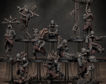 Grimguard Objective Markers | Station Forge 16k Resin Miniatures | 28mm 32mm Tabletop Wargaming | Unpainted