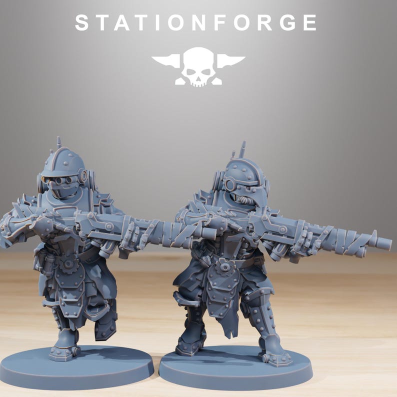 Frontliners Infantry | Station Forge 16k Resin Miniatures | 28mm 32mm Tabletop Wargaming | Unpainted image 5