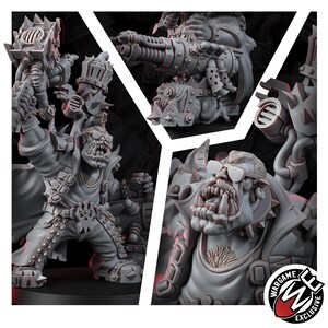 Ork King Freddy Moonqury | 16k Resin Miniatures | 28mm 32mm Tabletop Wargaming | Unpainted image 5