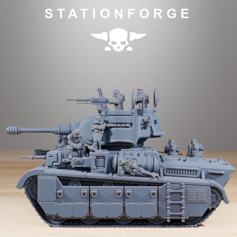 Grimguard Heavy Battle Tank | Station Forge 16k Resin Miniatures | 28mm 32mm Tabletop Wargaming | Unpainted image 3