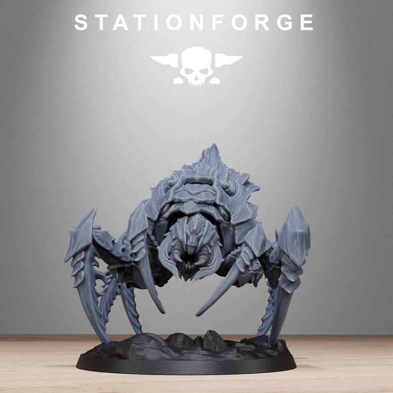 Xenarid Spider Beasts | Station Forge 16k Resin Miniatures | 28mm 32mm Tabletop Wargaming | Unpainted image 3