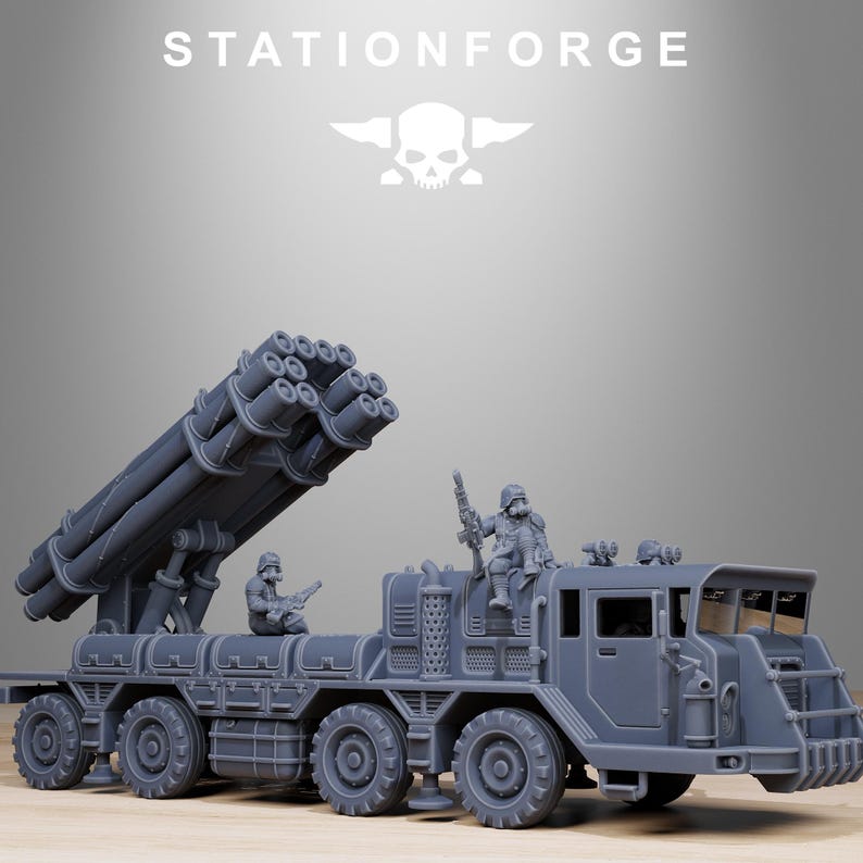 Grimguard Artillery Vehicle | Station Forge 16k Resin Miniatures | 28mm 32mm Tabletop Wargaming | Unpainted C