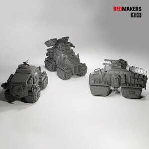 Heavy Armored Assault Vehicle | 16k Resin Miniatures | 28mm 32mm Tabletop Wargaming | Unpainted image 9
