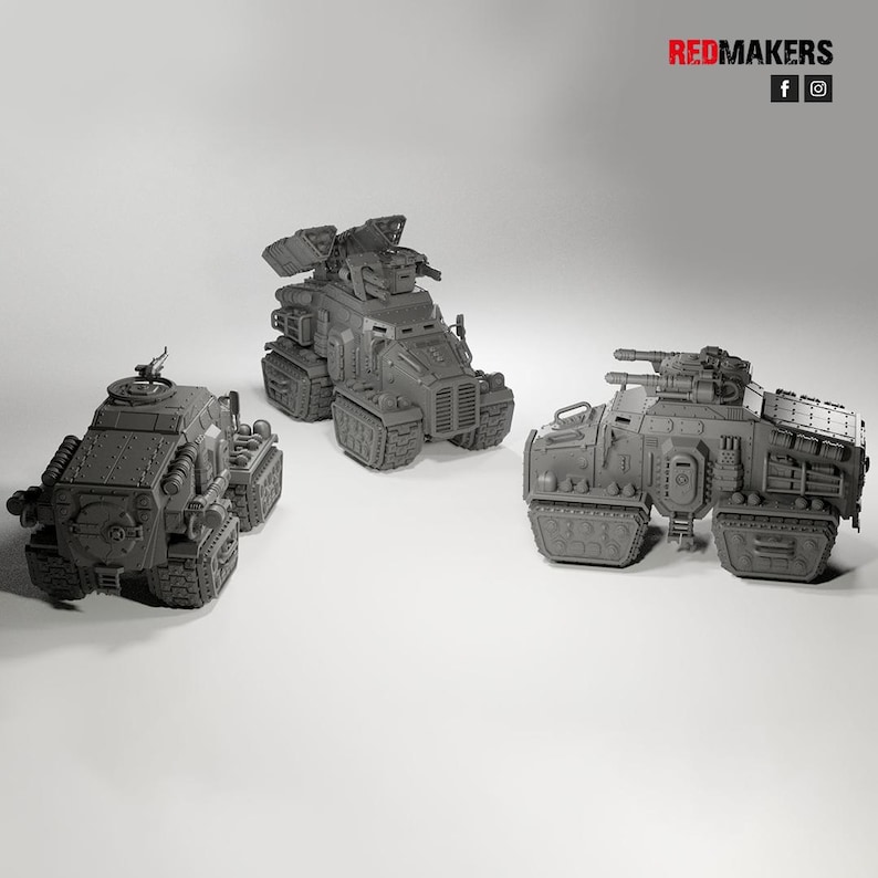 Heavy Armored Assault Vehicle | 16k Resin Miniatures | 28mm 32mm Tabletop Wargaming | Unpainted image 9