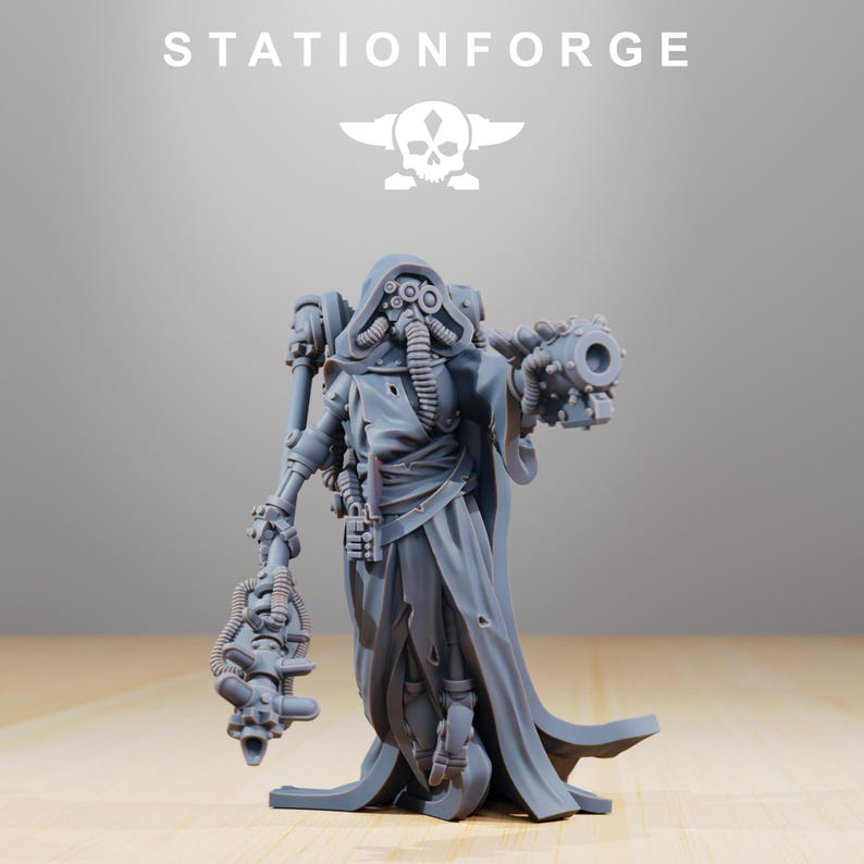 Scavenger Electro Lights | Station Forge 16k Resin Miniatures | 28mm 32mm Tabletop Wargaming | Unpainted image 3