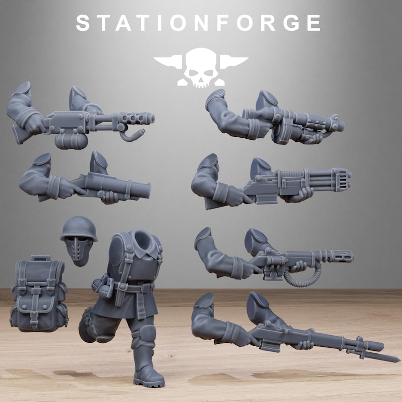 Freeguard Builder Kit | Station Forge 16k Resin Miniatures | 28mm 32mm Tabletop Wargaming | Unpainted image 4