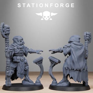 Miniaturas de magos de Scavenger Tech / Station Forge 16K Resin Wargaming (escala 28 mm/32 mm) imagen 6