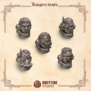 Crimson Lords - Ranger shoulderpads - 16k Resin - GreyTide Studio - Blood / Space Warriors / Bitz / Tabletop / Wargaming / Grimdark image 2