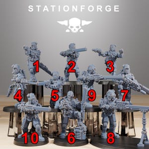 Scavenger Security Patrol | Station Forge 16k Resin Miniatures | 28mm 32mm Tabletop Wargaming | Unpainted image 10