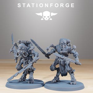 Miniaturas de resina Scavenger Runners / Station Forge 16k / 28 mm 32 mm para juegos de guerra de mesa / Sin pintar imagen 8