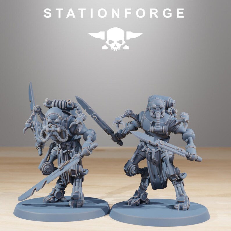 Miniaturas de resina Scavenger Runners / Station Forge 16k / 28 mm 32 mm para juegos de guerra de mesa / Sin pintar imagen 8