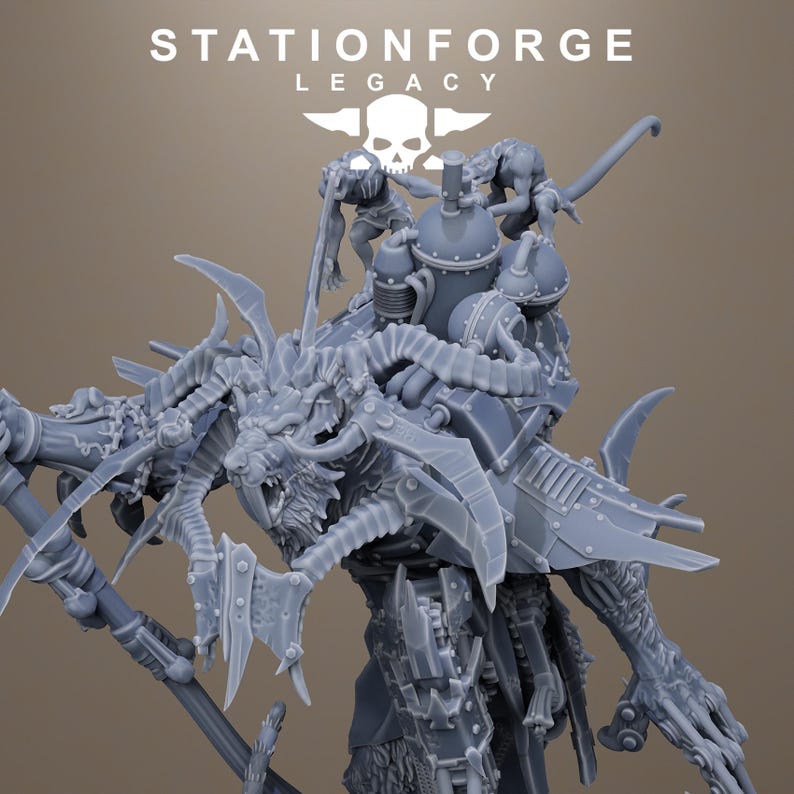 Rotfangkönig | Station Forge 16k Resinminiaturen | 28 mm/32 mm Tabletop-Wargaming | Unbemalt Bild 8