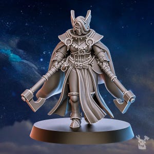 Blackhide Tribe Duelist | 16k Resin Miniatures | 28mm 32mm Tabletop Wargaming | Unpainted image 3