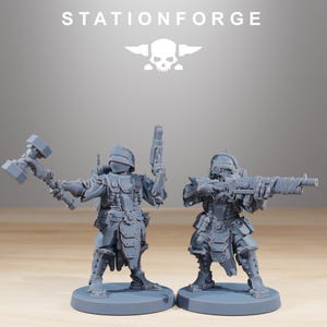 Frontliners Infantry | Station Forge 16k Resin Miniatures | 28mm 32mm Tabletop Wargaming | Unpainted image 6