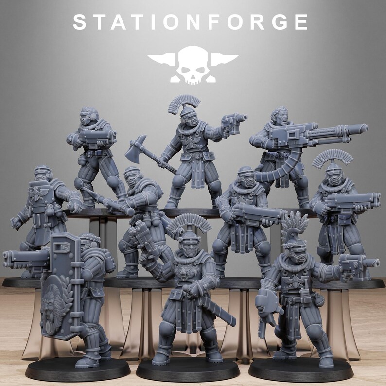Naves espaciales Grimcorp / Station Forge 16k Miniaturas de resina / 28 mm 32 mm Juegos de guerra de mesa / Sin pintar imagen 2