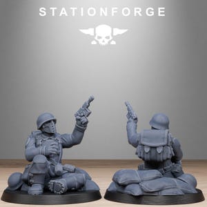 Freeguard Fallen | Station Forge 16k Resin Miniatures | 28mm 32mm Tabletop Wargaming | Unpainted image 9