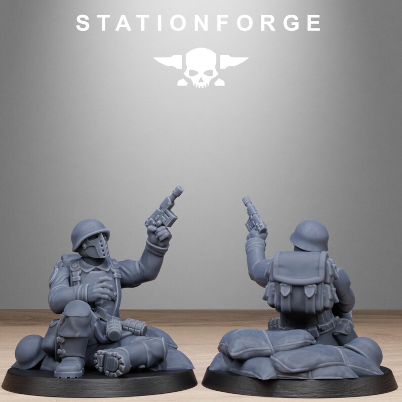 Freeguard Fallen | Station Forge 16k Resin Miniatures | 28mm 32mm Tabletop Wargaming | Unpainted image 9