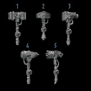 Primal Hounds - Hammers - 16k Resin - GreyTide Studio - Wolves / Space Warriors / Bitz / Tabletop / Wargaming / Grimdark image 2