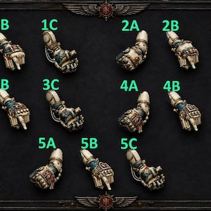Eternal Pilgrims - Fists - 16k Resin - GreyTide Studio - Holy Warriors / Space Warriors / Bitz / Tabletop / Wargaming / Grimdark image 1
