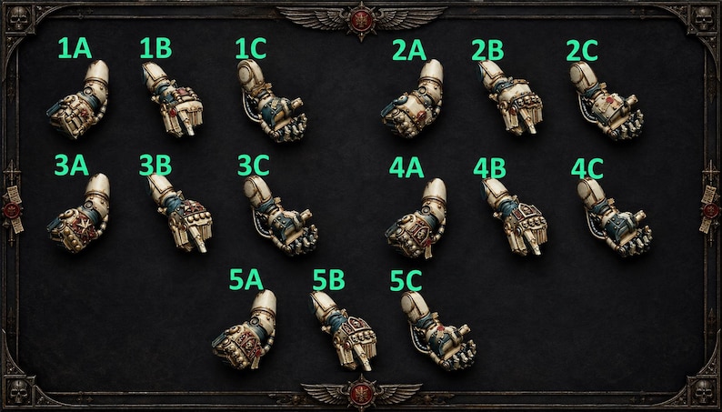 Eternal Pilgrims - Fists - 16k Resin - GreyTide Studio - Holy Warriors / Space Warriors / Bitz / Tabletop / Wargaming / Grimdark image 1