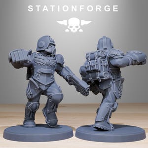 Grimguard Elites | Station Forge 16k Resin Miniatures | 28mm 32mm Tabletop Wargaming | Unpainted image 7