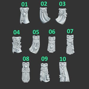 Eternal Pilgrims - Loincloths - 16k Resin - GreyTide Studio - Holy Warriors / Space Warriors / Bitz / Tabletop / Wargaming / Grimdark image 2