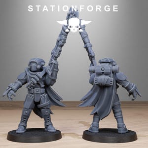 Tarion Hunters | Station Forge 16k Resin Miniatures | 28 mm 32 mm Tabletop Wargaming | Ongeverfd afbeelding 3