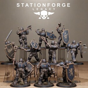 Solaris-Infanterie | Station Forge 16k Resin-Miniaturen | 28 mm/32 mm Tabletop-Wargaming | Unbemalt Bild 1
