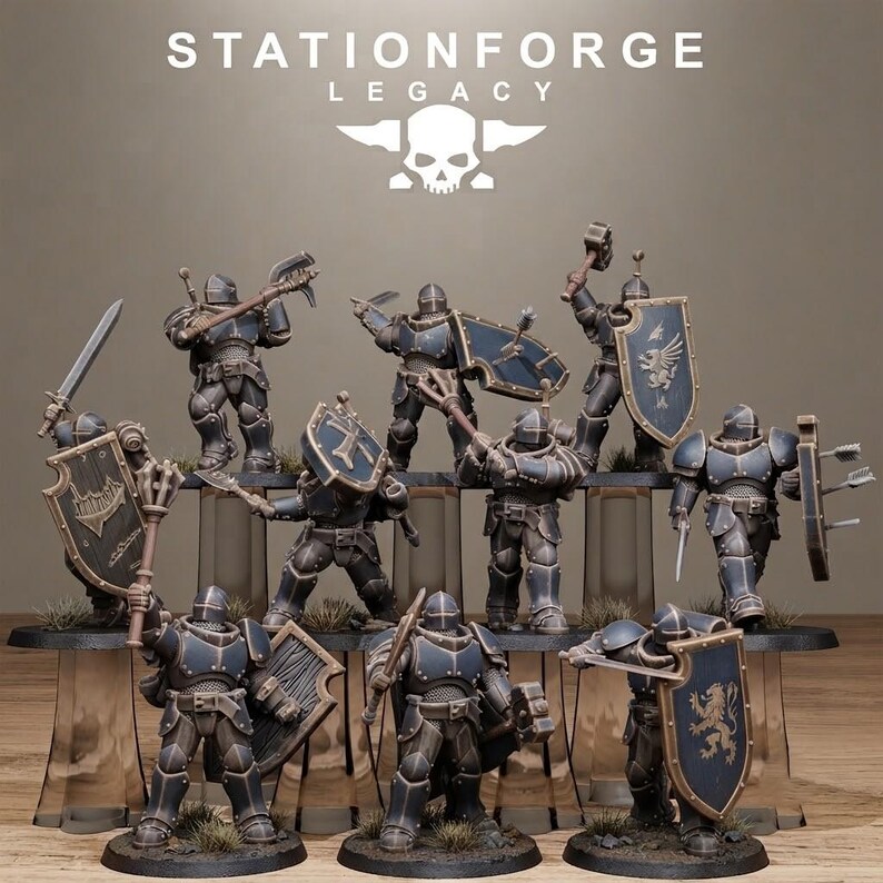 Solaris-Infanterie | Station Forge 16k Resin-Miniaturen | 28 mm/32 mm Tabletop-Wargaming | Unbemalt Bild 1